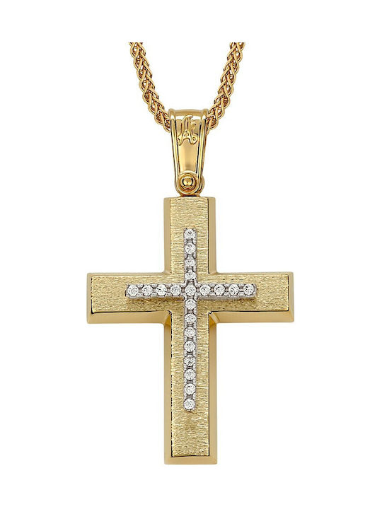 Anorado Women's Gold Cross 14K with Chain