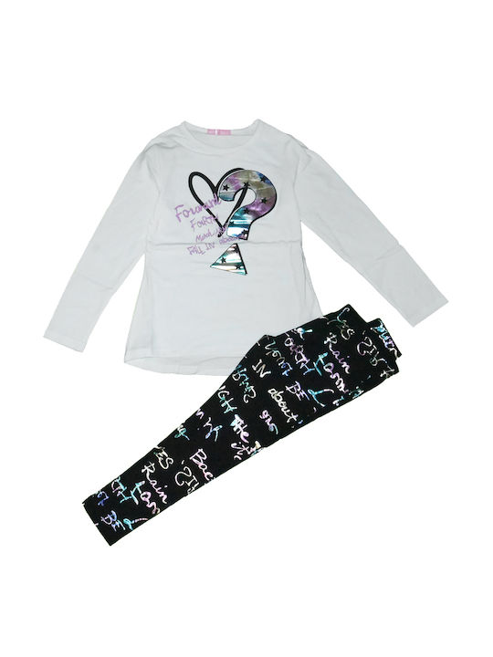 Goodnight Kids Set with Leggings Winter 2pcs White