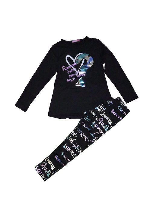 Goodnight Kids Set with Leggings Winter 2pcs Black