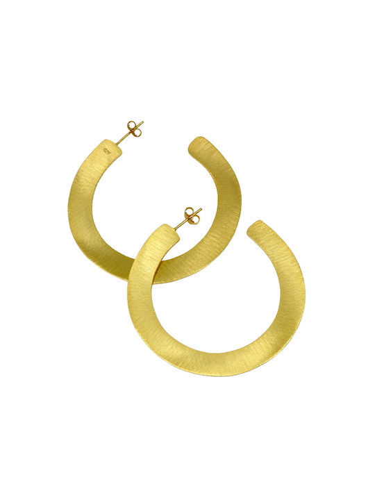 Silverline Earrings Hoops made of Silver Gold Plated