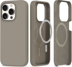 Tech-Protect Back Cover Silicone Titanium (iPhone 15 Pro)