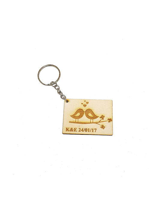 Woodseason Keychain Wooden for Couples