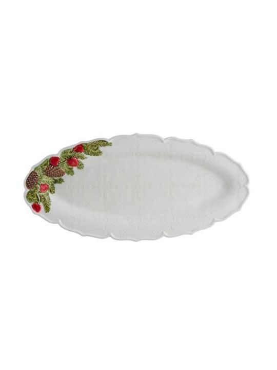Bordallo Pinheiro Weihnachtliche Teller Keramik Weiß
