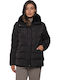 Women's Short Puffer Jacket for Winter Black