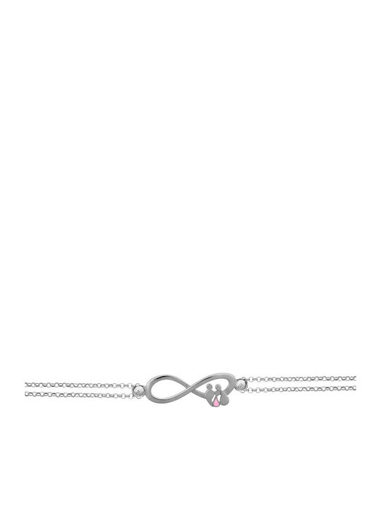 VTJ Damen Armband mit Design Unendlichkeit aus Silber