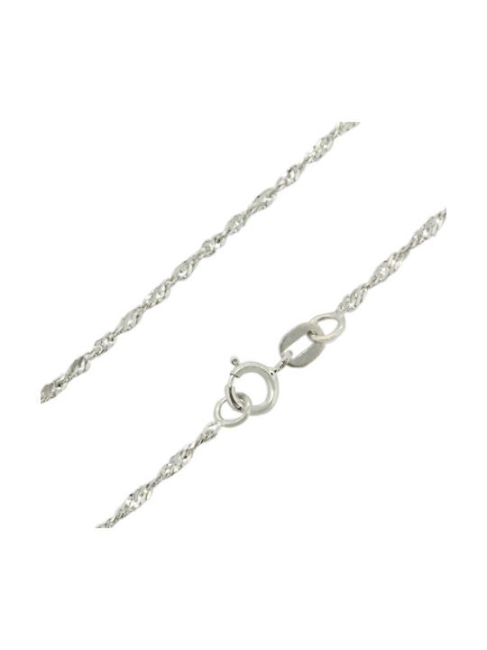 White Gold Chain Neck 14K Length 45cm