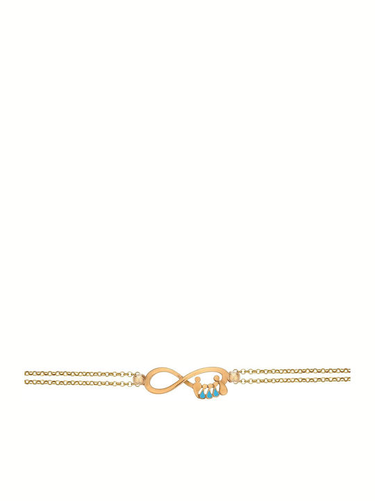 VTJ Damen Armband mit Design Unendlichkeit aus Silber Vergoldet