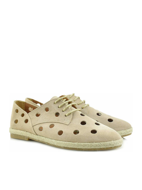 Δερμάτινα Γυναικεία Oxfords σε Ροζ Χρώμα