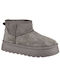 Wildleder Damen Knöchelstiefel mit Pelz Gray
