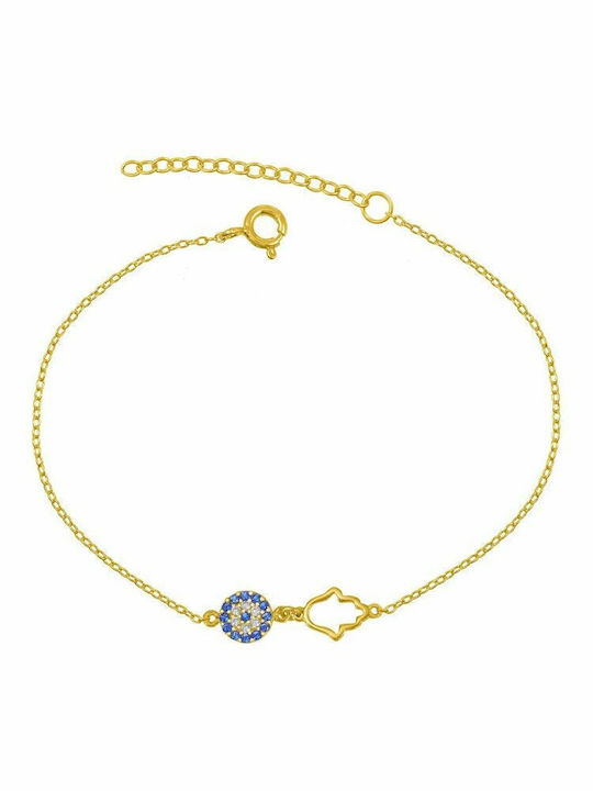 Amor Amor Bracelet with design Eye made of Silver Gold Plated