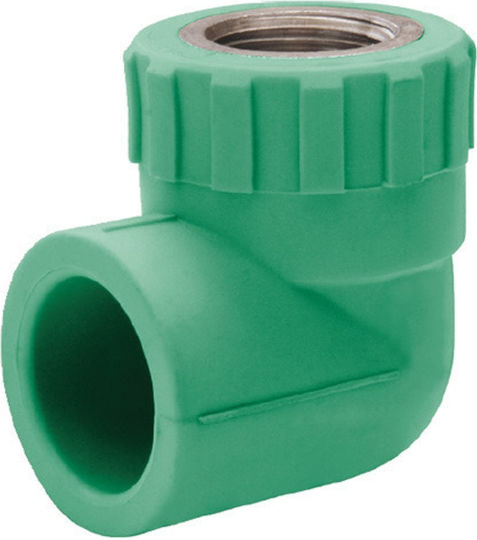 Palaplast Pipe Elbow Fitting Polypropylene 1/2" Female 20mm Υ9091/3205