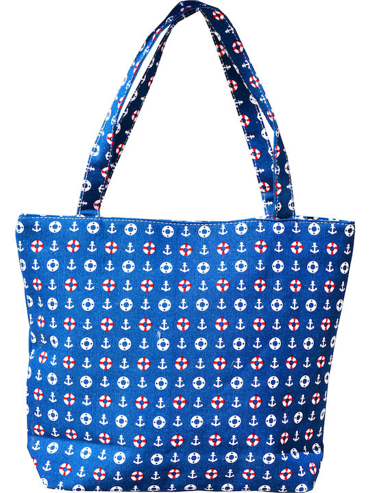 Fabric Beach Bag Blue