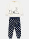 Alouette Kinder Schlafanzug Winterlich Ecru Snoopy