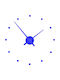 Nomon Wall Clock Metallic Blue