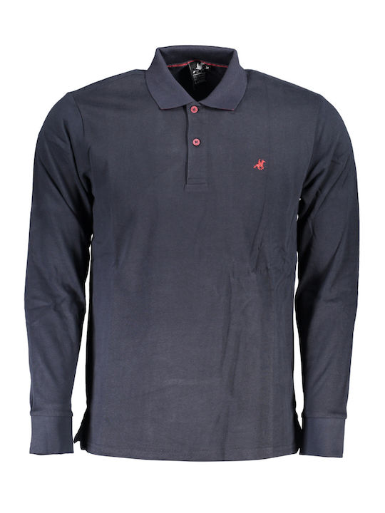 U.S.Grand Polo Club Men's Long Sleeve Blouse BLUE