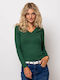 Heavy Tools Damen Langarm Pullover Green (Forest)