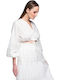 Lace Women's Blouse Long Sleeve White