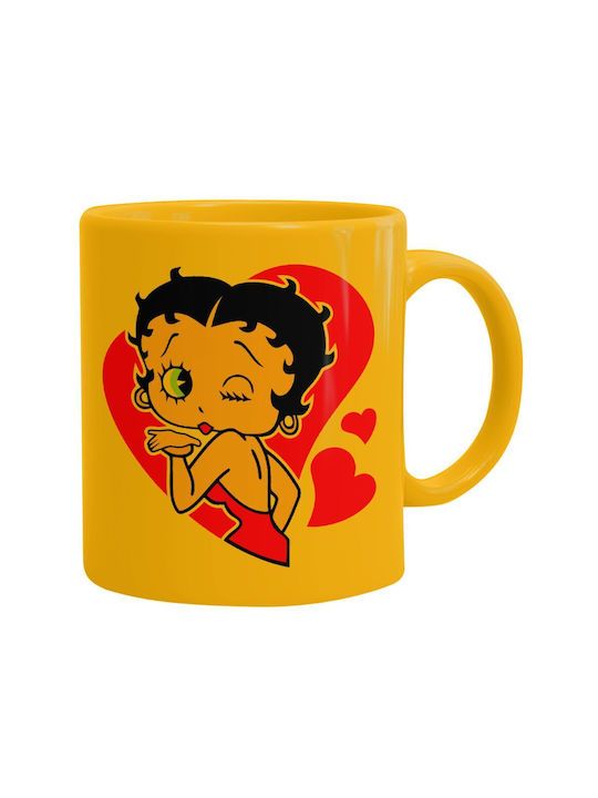 Koupakoupa Betty Boop Κούπα Κεραμική Κίτρινη 330ml