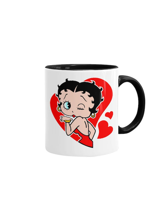 Koupakoupa Betty Boop Κούπα Κεραμική Μαύρη 330ml