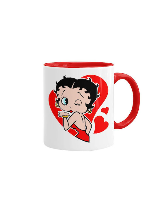 Koupakoupa Betty Boop Κούπα Κεραμική Κόκκινη 330ml
