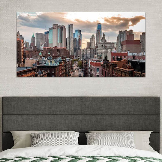 Megapap New York Manhattan Gemälde auf Leinwand 140x70cm