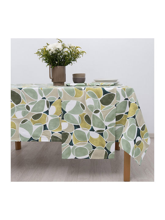 Dimeco Tablecloth Cotton Green 140x220cm