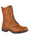 Yfantidis Women's Combat Boots Tabac Brown