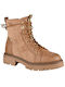 Yfantidis Women's Combat Boots Tabac Brown