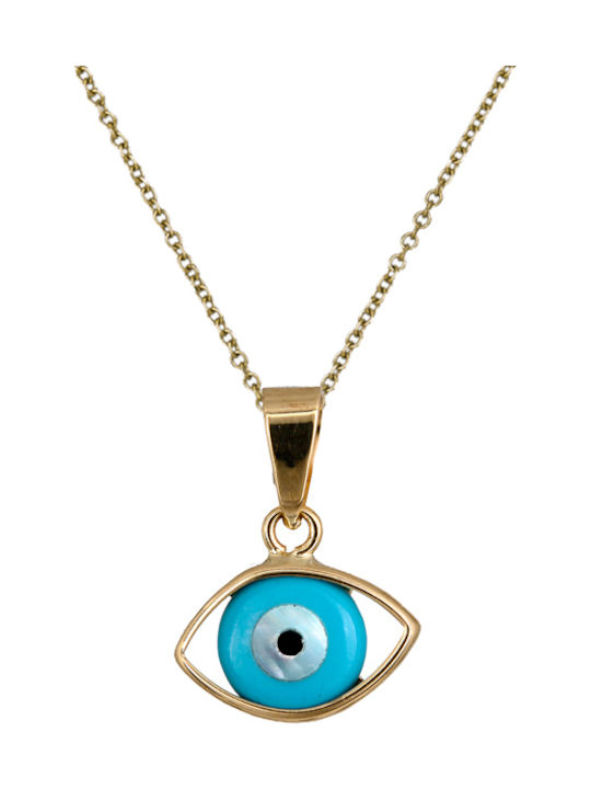 Halskette Auge aus Gold 14K