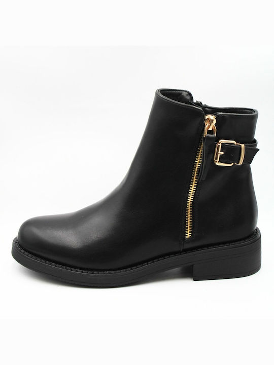 Plato Damen Knöchelstiefel Schwarz