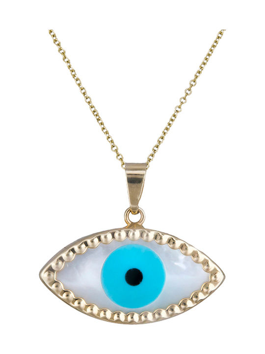 Halskette Auge aus Gold 14K