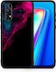 Smartfits Watercolor Pink Black Back Cover Ροζ (Realme 7)