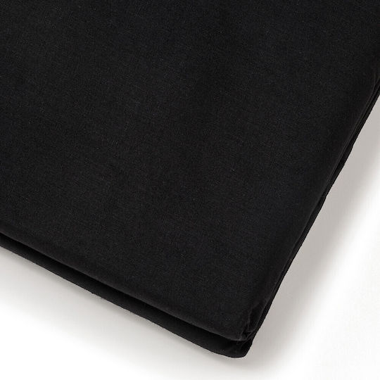 Melinen Sheet Set Single Cotton Line Black 170x270cm 3pcs