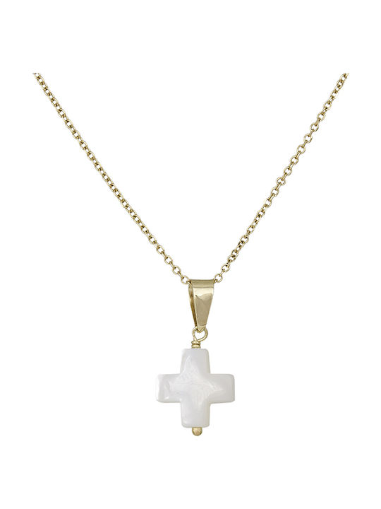 Gold Kreuz 14K mit Kette