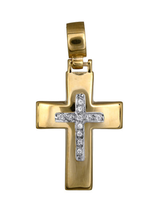 Damen Gold Kreuz 14K