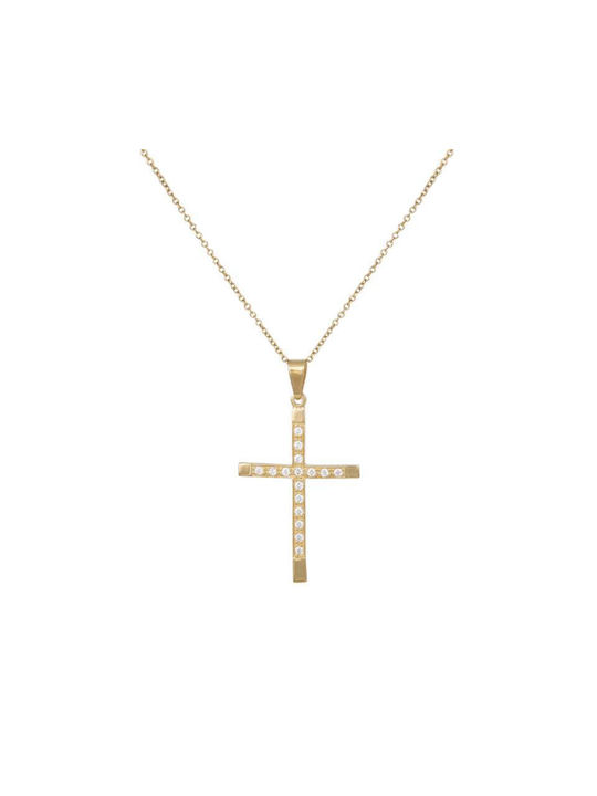 Gold Kreuz 14K mit Kette