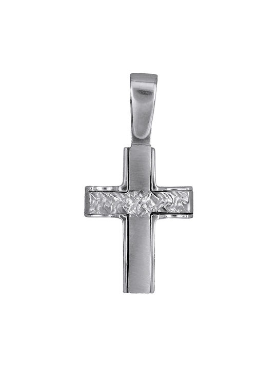 Weißgold Kreuz 14K