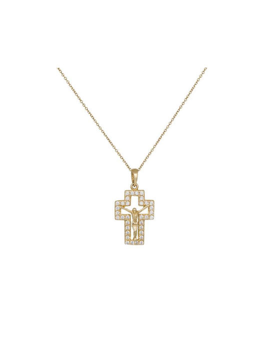 Gold Kreuz 14K mit dem Gekreuzigten