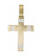 Damen Gold Kreuz 14K Beidseitig