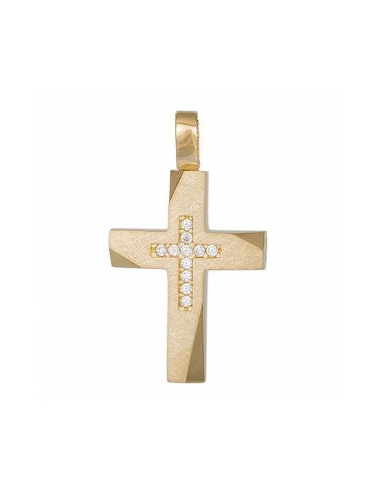 Damen Gold Kreuz 14K