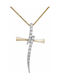 Damen Gold Kreuz 9K mit Kette