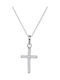 White Gold Cross 14K with Chain