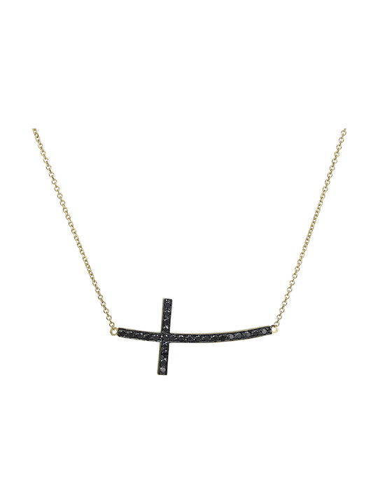 Gold Kreuz 14K mit Kette