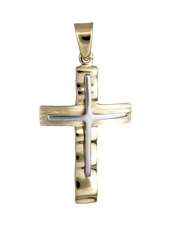 Herren Gold Kreuz 14K