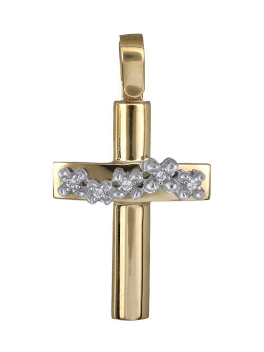 Damen Gold Kreuz 14K