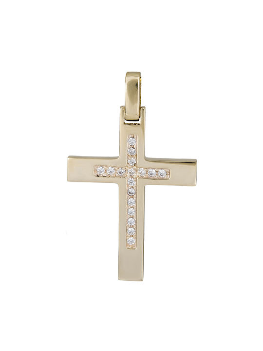 Damen Gold Kreuz 14K