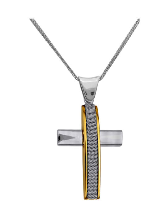 Men's Gold Cross 18K with Chain