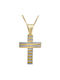 Men's Gold Cross 18K with Chain