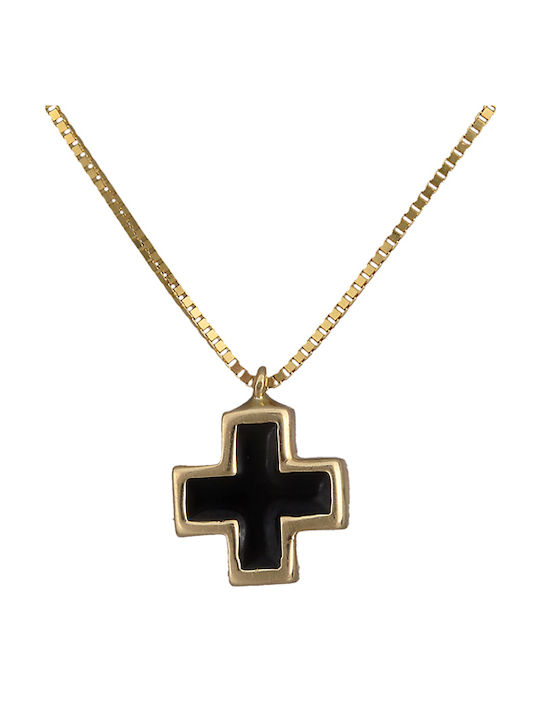 Gold Kreuz 14K mit Kette