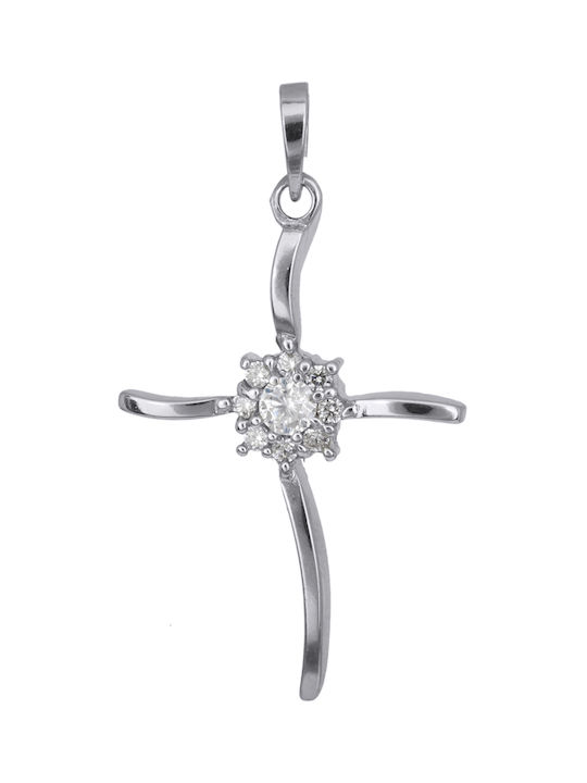 Women's White Gold Cross 14K